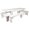 Flash Furniture 8'x40" White Table/4 Bench Set XA-FARM-5-WH-GG - alternate 5